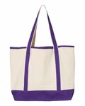 Q-Tees Q1500 34.6L Large Canvas Deluxe Tote Back Thumbnail