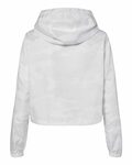 independent trading co. exp64crp women's lightweight quarter-zip pullover crop windbreaker Back Thumbnail
