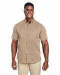 harriton m585 men's advantage il short-sleeve work shirt Front Thumbnail