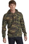 port & company pc78hc core fleece camo pullover hooded sweatshirt Front Thumbnail