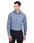 devon & jones dg562 men's crown  collection™ stretch pinpoint chambray shirt Side Thumbnail