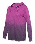 mv sport w20185 women's french terry ombré hooded sweatshirt Side Thumbnail