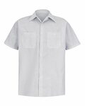 Red Kap CS20 Short Sleeve Striped Industrial Work Shirt Front Thumbnail