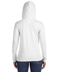 anvil 887l ladies 100% combed ring spun cotton long sleeve hooded t-shirt Back Thumbnail