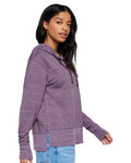 LAT 3536 Ladies' Vintage Wash Fleece Hooded Sweatshirt Side Thumbnail