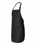 q-tees q4350 full-length apron with pockets Side Thumbnail