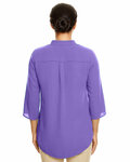 devon & jones dp611w ladies' perfect fit™  3/4-sleeve crepe tunic Back Thumbnail