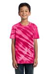 port & company pc148y youth tiger stripe tie-dye tee Front Thumbnail