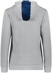 augusta sportswear as6901 ladies three-season fleece full zip hoodie Back Thumbnail