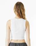 bella + canvas 1013be ladies' micro rib muscle crop tank Back Thumbnail