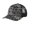 Port Authority C404 Digi Camo Snapback Trucker Cap Front Thumbnail