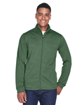 Devon & Jones DG796 Men's Newbury Colorblock Mélange Fleece Full-Zip Side Thumbnail