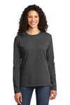 port & company lpc54ls ladies long sleeve core cotton tee Front Thumbnail