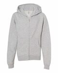 independent trading co. ss4001yz youth midweight full-zip hooded sweatshirt Front Thumbnail