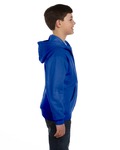 Hanes P480 Youth EcoSmart ® Full-Zip Hooded Sweatshirt Side Thumbnail