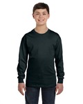 hanes 5546 youth 6.1 oz. authentic-t ® long-sleeve t-shirt Front Thumbnail