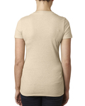 Next Level 6640 Ladies' CVC Deep V-Neck T-Shirt Back Thumbnail