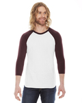 American Apparel BB453W Poly-Cotton 3/4-Sleeve Raglan T-Shirt Back Thumbnail