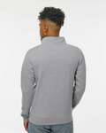 j america 8717ja unisex heavyweight quarter-zip sweatshirt Back Thumbnail