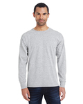 hanes 42l0 men's 4.5 oz., 60/40 ringspun cotton/polyester x-temp® long-sleeve t-shirt Front Thumbnail