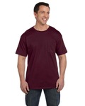 hanes 5190p adult beefy-t® with pocket Back Thumbnail
