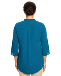 Devon & Jones DP611W Ladies' Perfect Fit™  3/4-Sleeve Crepe Tunic Back Thumbnail