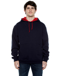 beimar f1023 unisex 10 oz. 80/20 poly/cotton contrast hood sweatshirt Front Thumbnail
