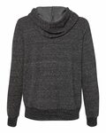 jerzees 92wr women's snow heather french terry full-zip hooded sweatshirt Back Thumbnail
