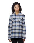 Burnside B5210 Ladies' Plaid Boyfriend Flannel Shirt Side Thumbnail