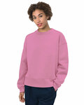 Bayside 7702BA Ladies' Crewneck Fleece Front Thumbnail