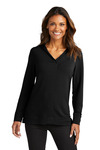 port authority lk826 ladies microterry pullover hoodie Front Thumbnail