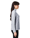 north end ne415w ladies' eclipse jacquard quarter-zip Side Thumbnail