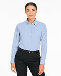 devon & jones dg537w crownlux performance® ladies' microstripe shirt Front Thumbnail