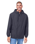 Harriton M73 Unisex Flex Twill Hooded Jacket Front Thumbnail