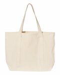 q-tees q1500 34.6l large canvas deluxe tote Back Thumbnail