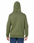 J America JA8824 Adult Premium Fleece Pullover Hooded Sweatshirt Back Thumbnail
