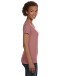 LAT 3507 Ladies' V-Neck Fine Jersey T-Shirt Side Thumbnail