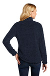 port authority l131 ladies cozy fleece jacket Back Thumbnail