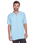 Harriton M570 Men's Bahama Cord Camp Shirt Back Thumbnail