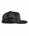 Pacific Headwear P710 Heather 6-Panel Arch Trucker Snapback Cap Side Thumbnail