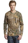 russell outdoors s020r realtree ® long sleeve explorer 100% cotton t-shirt with pocket Front Thumbnail