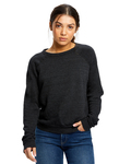 us blanks us238 ladies' raglan pullover long sleeve crewneck sweatshirt Back Thumbnail