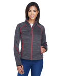 North End 78697 Ladies' Flux Mélange Bonded Fleece Jacket Side Thumbnail