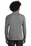 sport-tek st407 posicharge ® tri-blend wicking 1/4-zip pullover Back Thumbnail