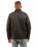 burnside b8713 adult box quilted puffer jacket Back Thumbnail