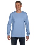 hanes 5596 men's 6.1 oz. authentic-t ® long-sleeve pocket t-shirt Front Thumbnail