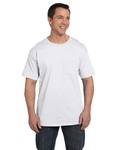 hanes 5190p adult beefy-t® with pocket Back Thumbnail