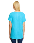 hanes 42vt ladies' x-temp® triblend v-neck t-shirt Back Thumbnail