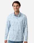 HUK H1200720 Men's Airweight KC Printed Quarter-Zip Pullover Front Thumbnail