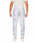 J America 8884JA Adult Tie Dye Fleece Jogger Back Thumbnail